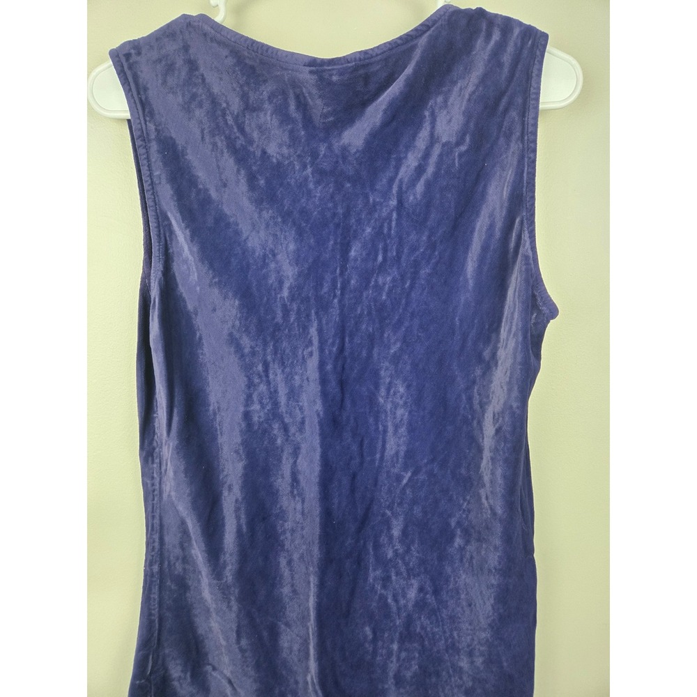 CP Shades Womens Purple Velvet Hand Dyed Rayon‎ Scoop Neck Tank Top Size M - Picture 8 of 9